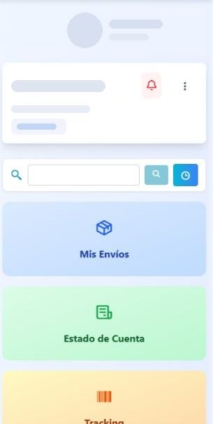 La app en Android: inicio con Mis Env&iacute;os, Estado de Cuenta y Tracking